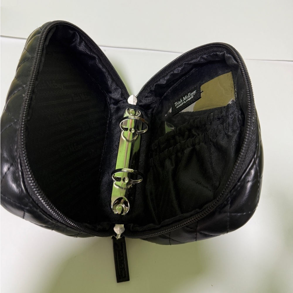 Trish McEvoy Black Quilted Makeup Planner 5”